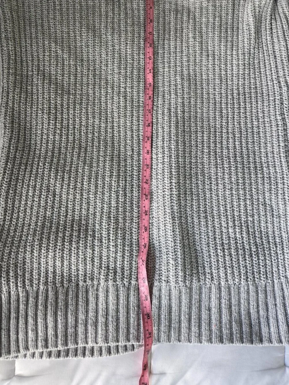 Gap Open Front Cardigan Sweater Grey Knit Tall M
